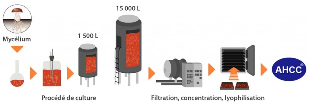 Procédé de culture de l'ahcc