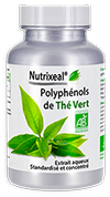 Polyphénols de Thé Vert BIO* : 80% de polyphénols et 4% d'EGCG (épigallocatéchine gallate)