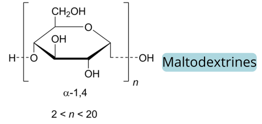 structure moléculaire de la maltodextrine